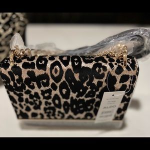 ALDO Metallic Leopard Pelloquin Crossbody Shoulder Bag